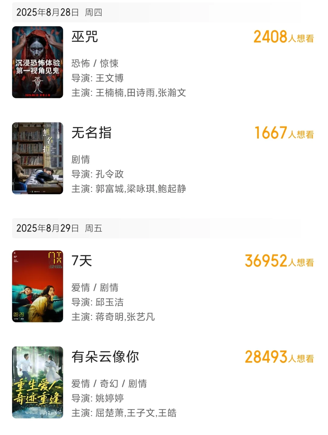 暑期档!8月新片档期汇总及观影推荐