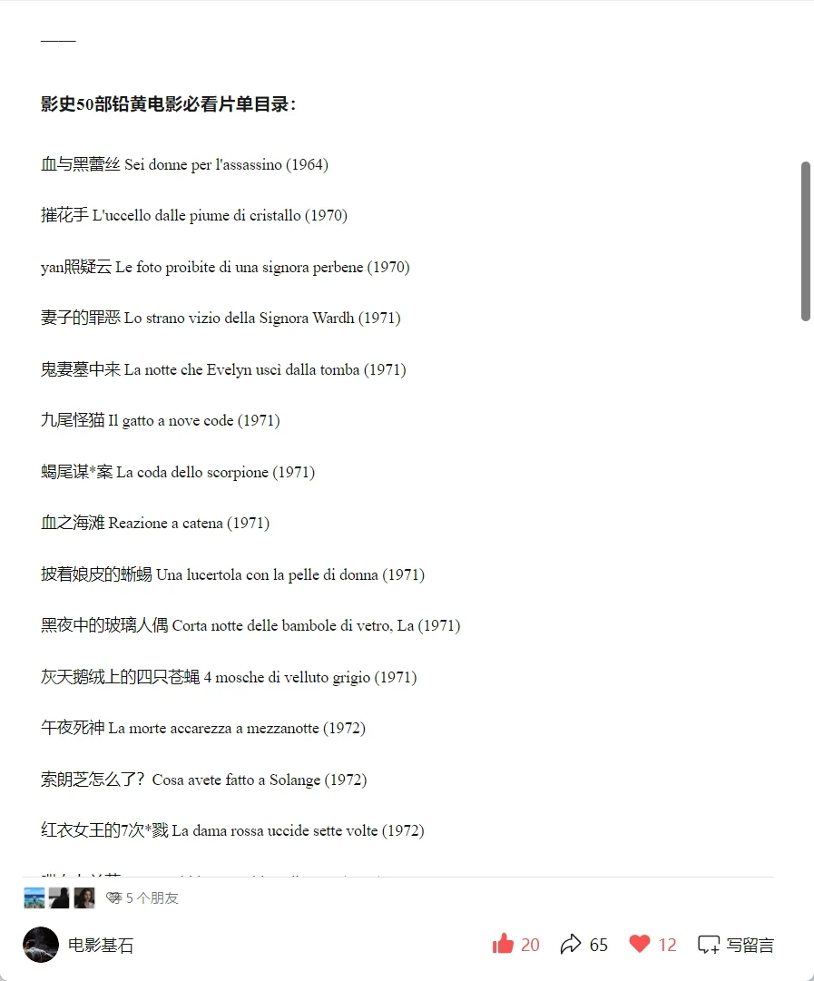 影史50部铅黄电影必看片单