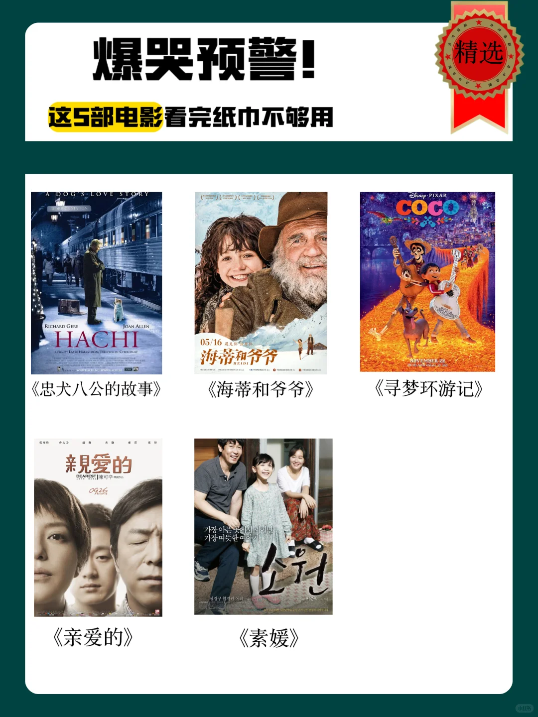 这5部电影看完纸巾不够用🤧