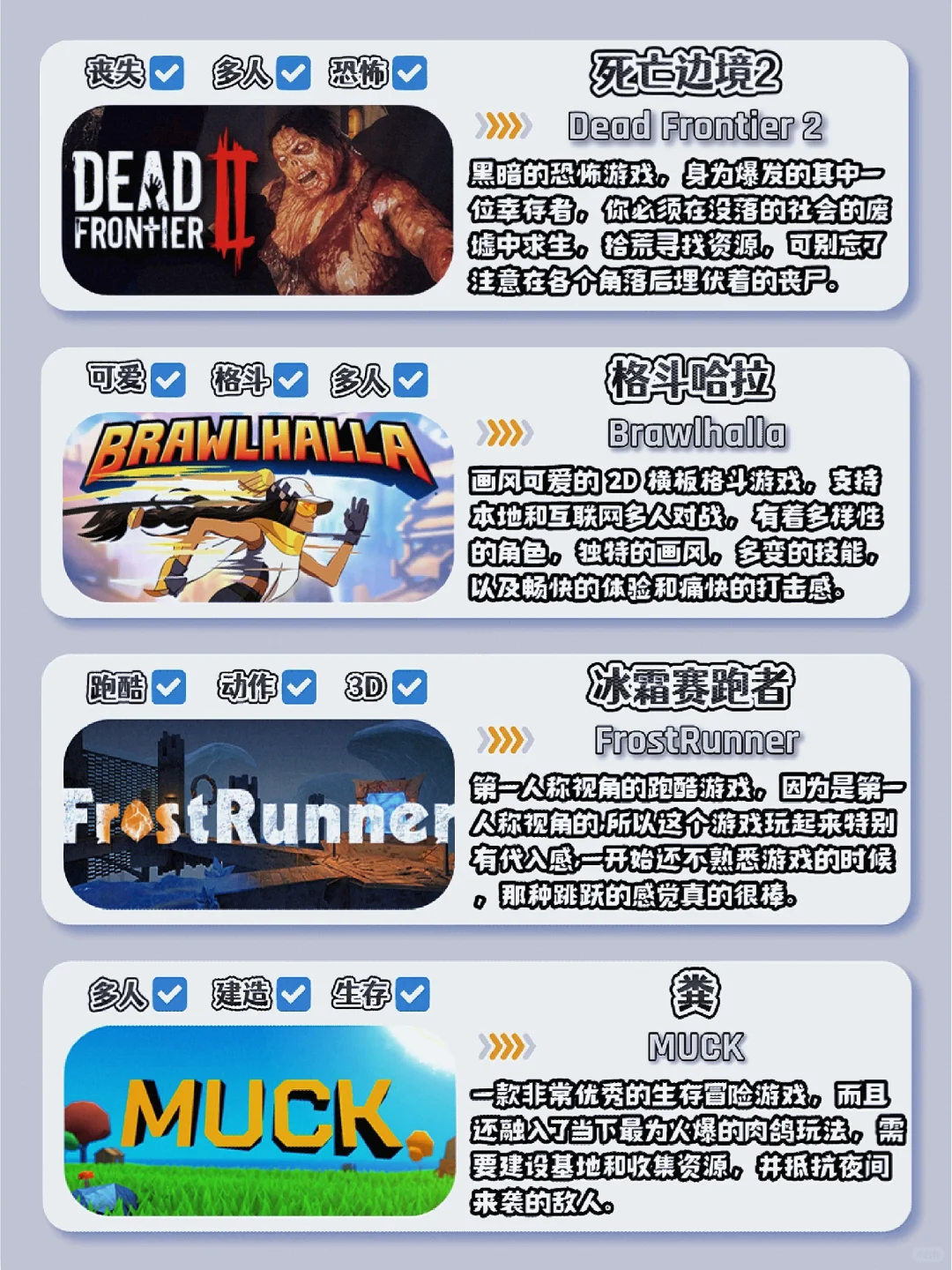 36款低配且免费的steam游戏来了❗❗