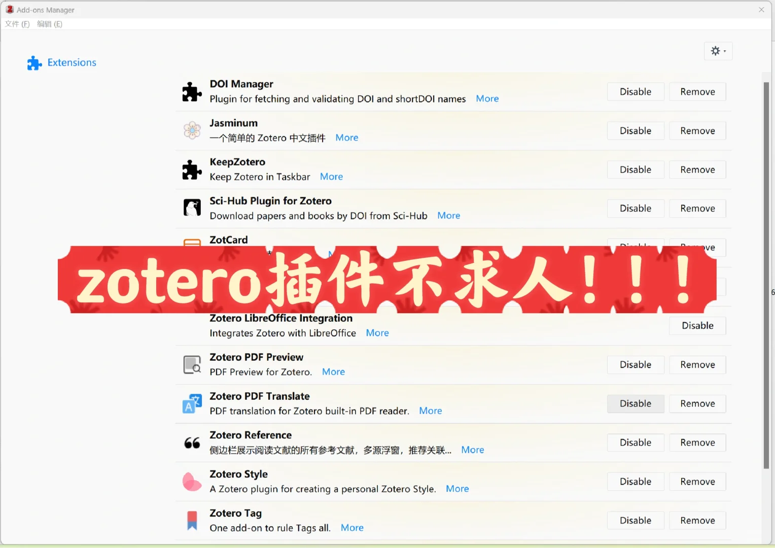 zotero插件不求人！！
