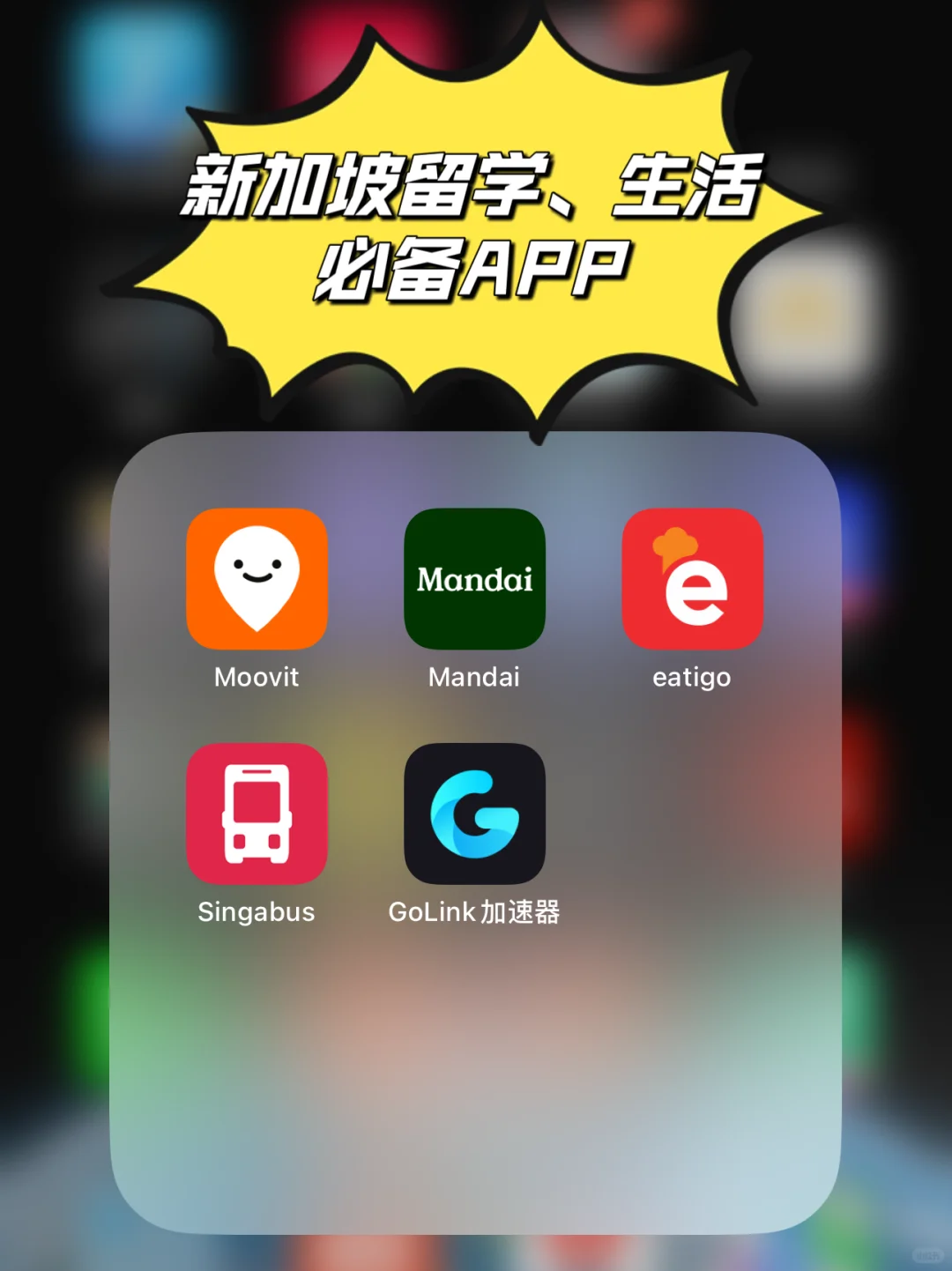 新加坡留学、生活常用APP 一般人我得告诉他