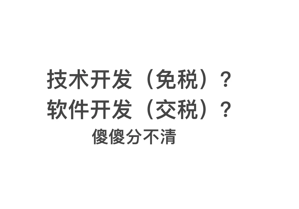 正确区分技术开发和软件开发，避免稽查