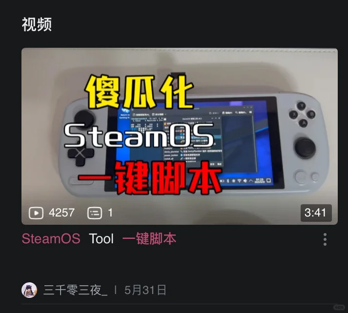 allyx的steamos功耗控制插件安装