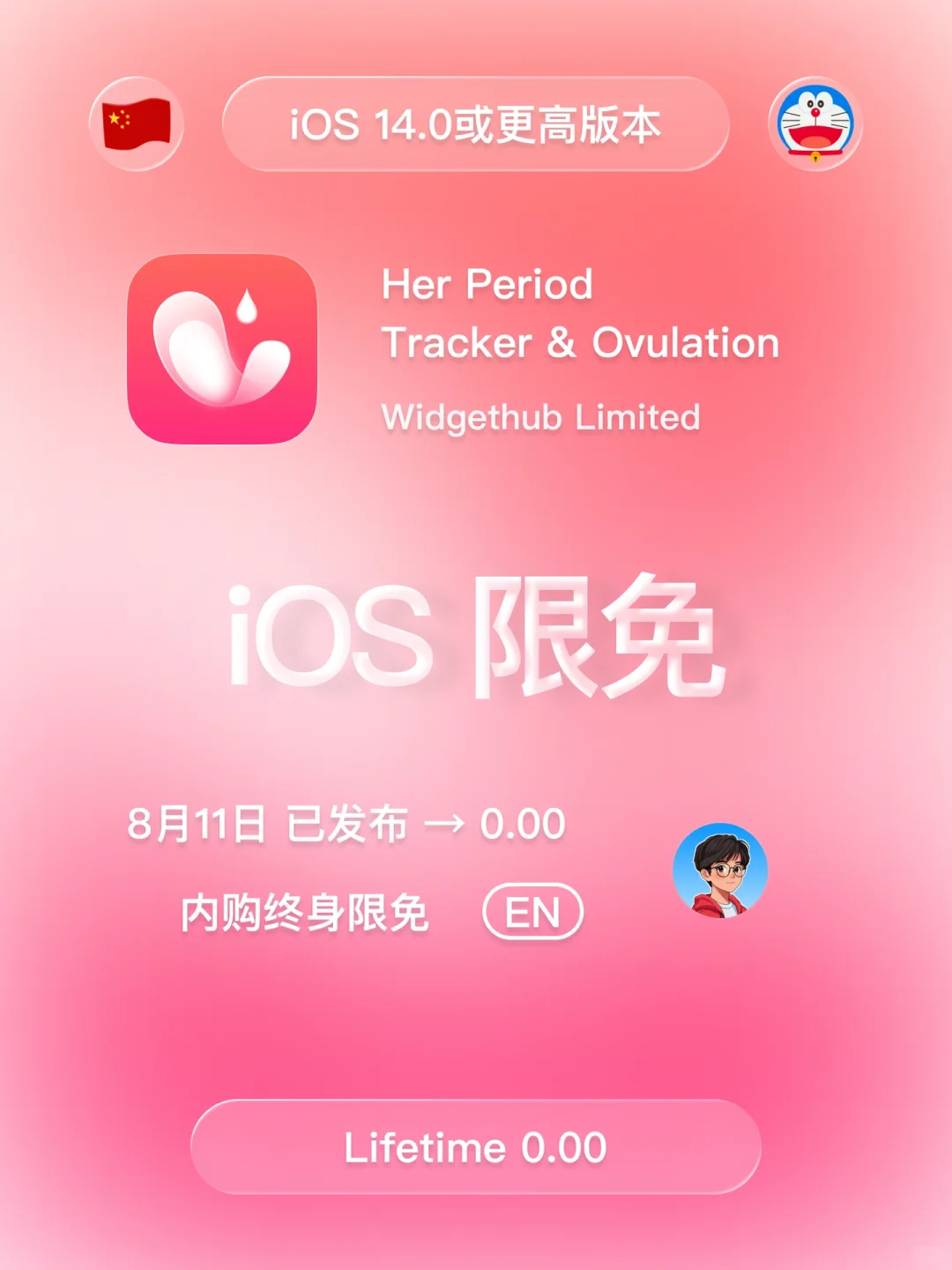 iOS 限免 - 她的经期追踪和排卵