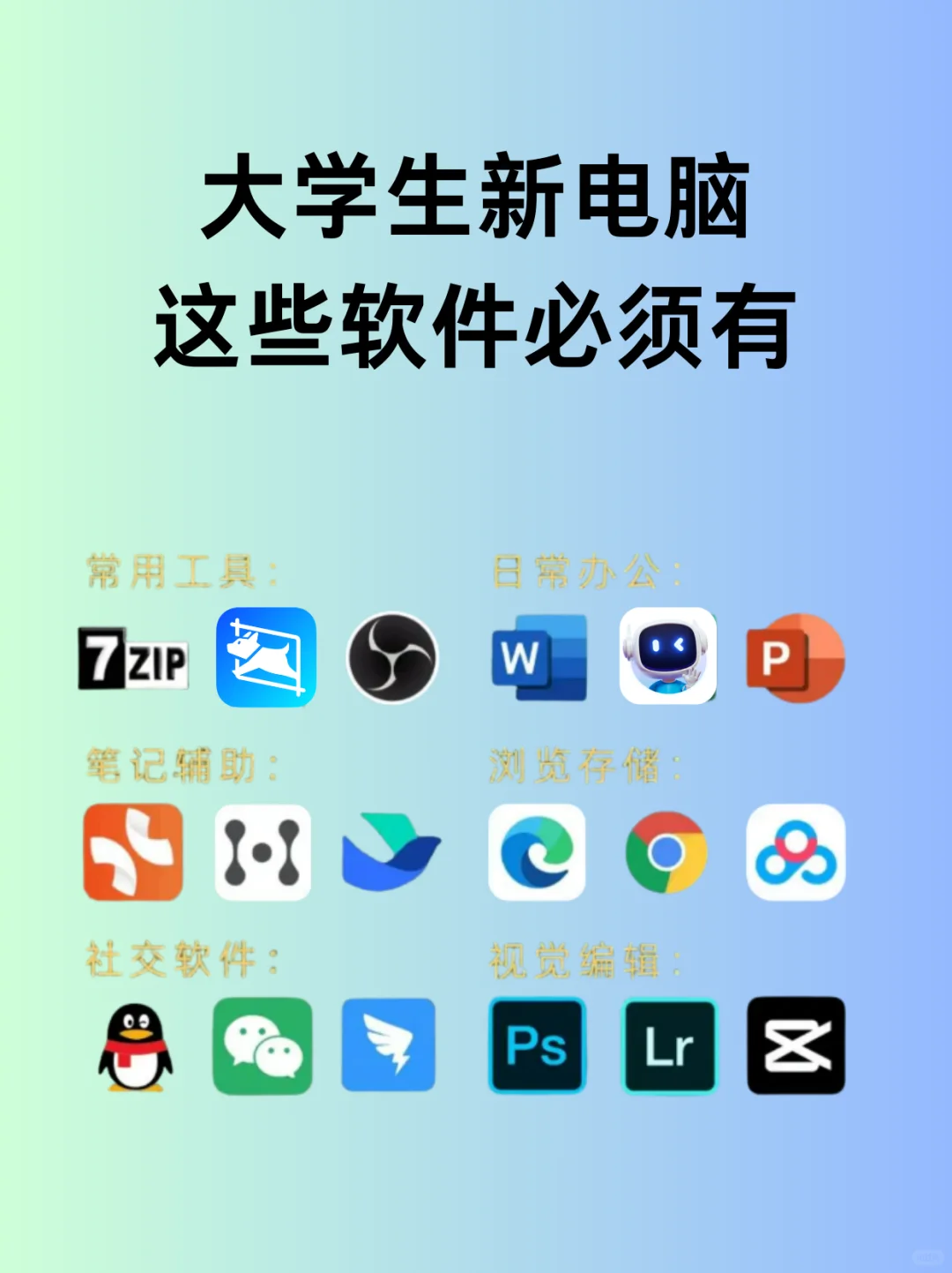 大学生新电脑必装软件！不仅免费而且超实用