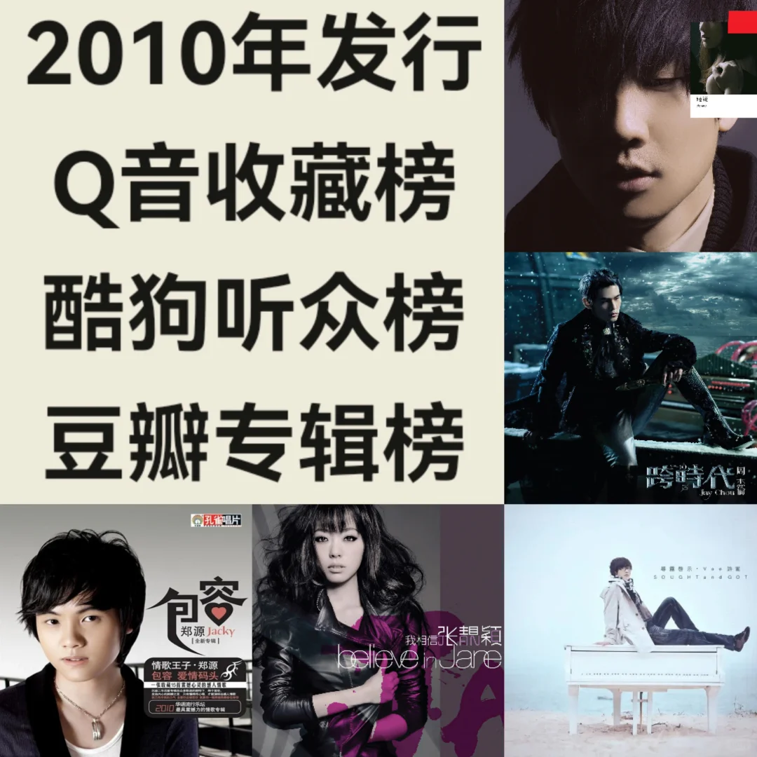 华语乐坛2010年发行歌曲音乐APP榜单统计