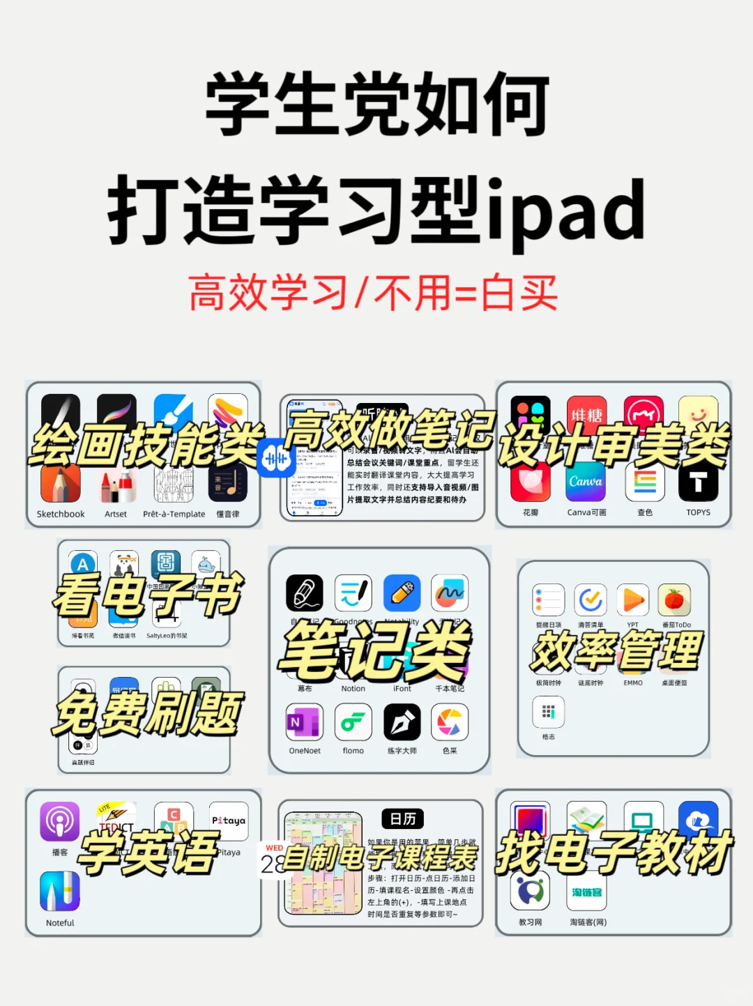 iPad用户必看❗60款学习型App必备合集