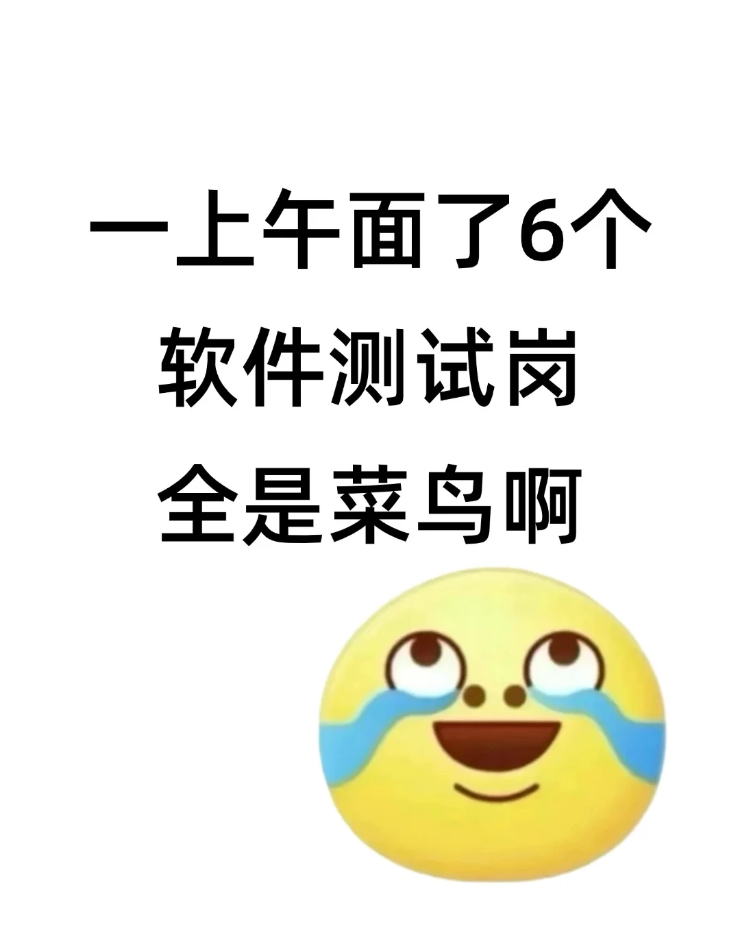 一上午面了六个软件测试岗,全是菜鸟啊!