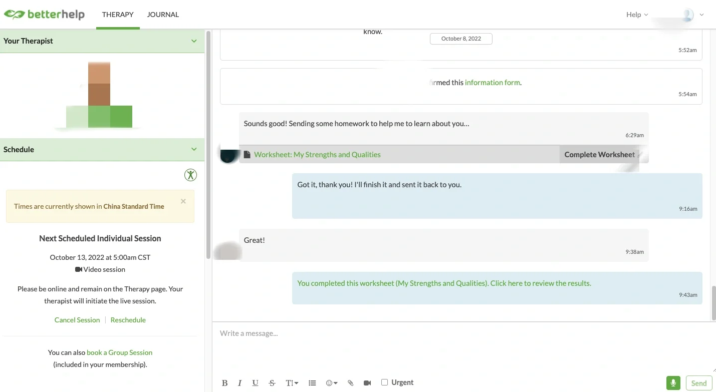 线上心理咨询初体验Better Help