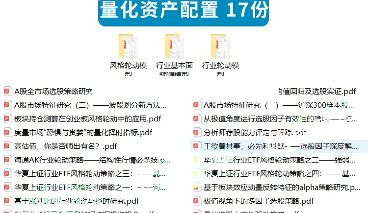 量化投资策略源码程序模型量化交易策略分析