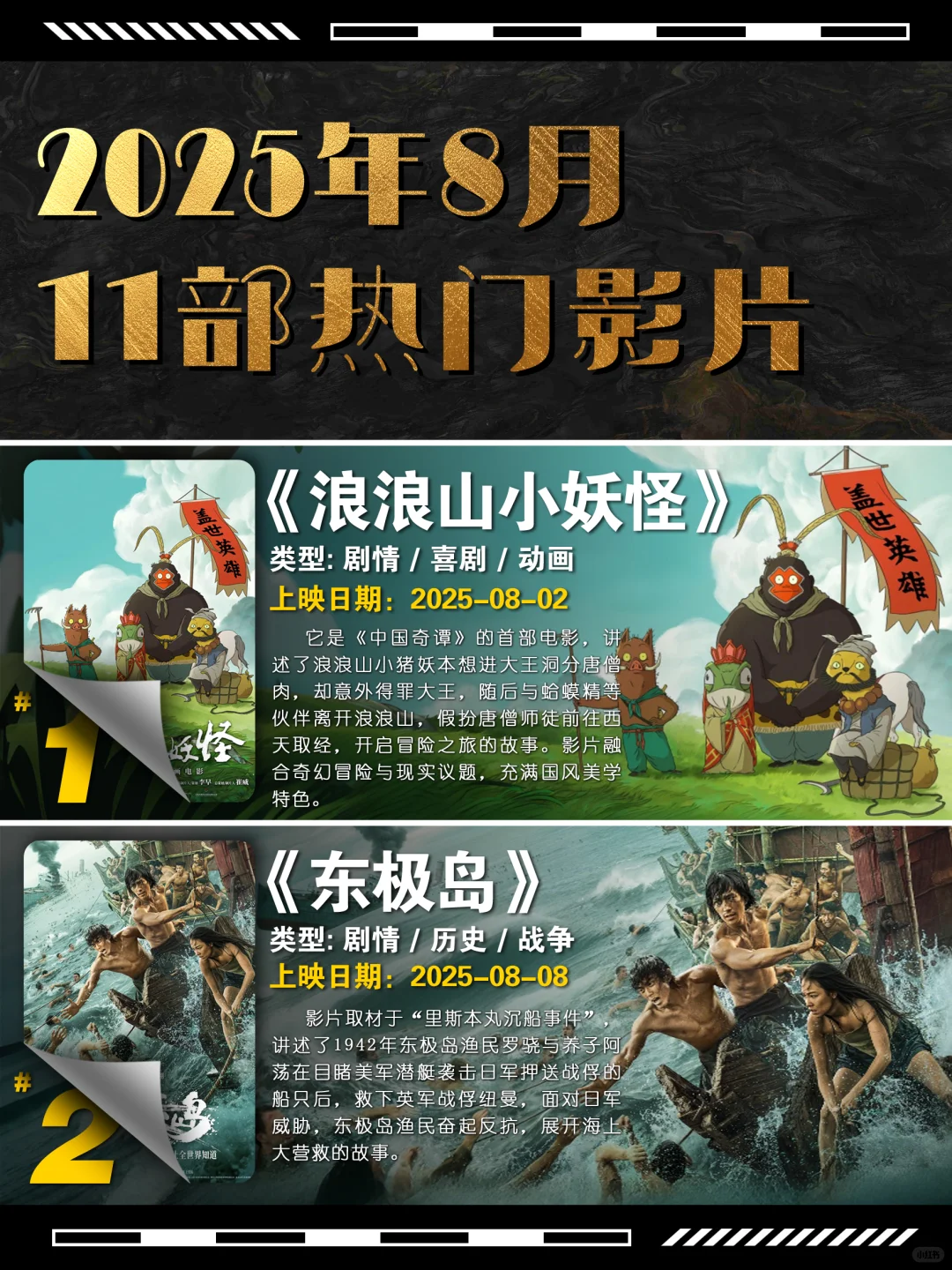 25年8月份11部院线大片你最期待哪一部。