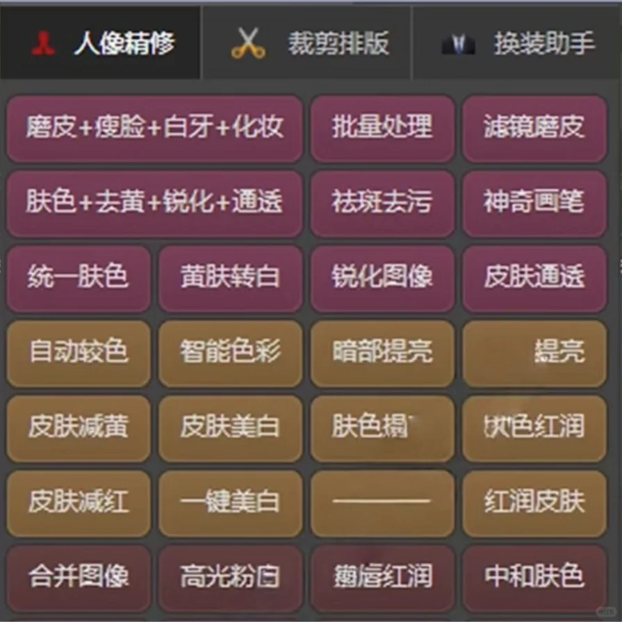 【PS证件照插件】插件大师磨皮修图排版软件