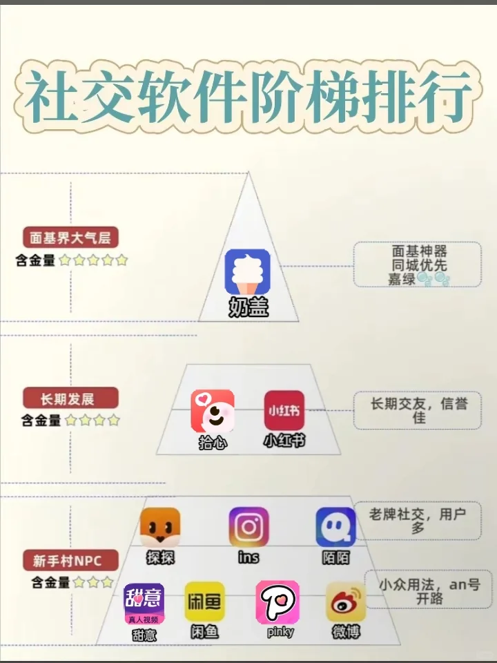 社交软件阶梯排行