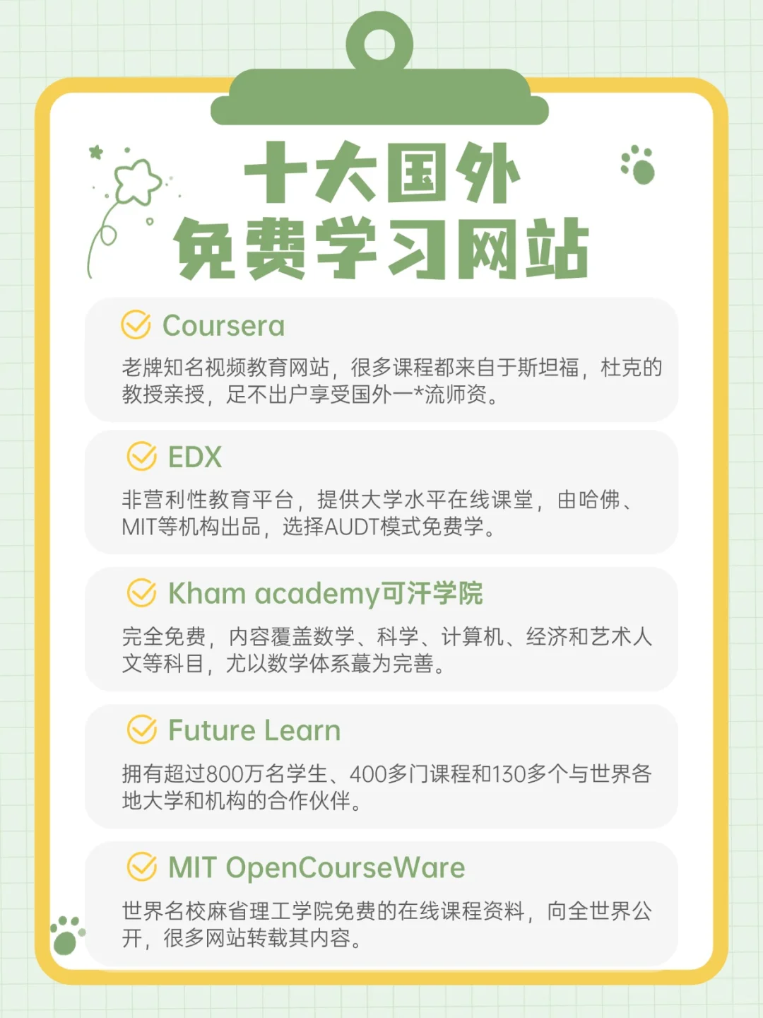 码住！十大国外免费学习网站/APP盘点