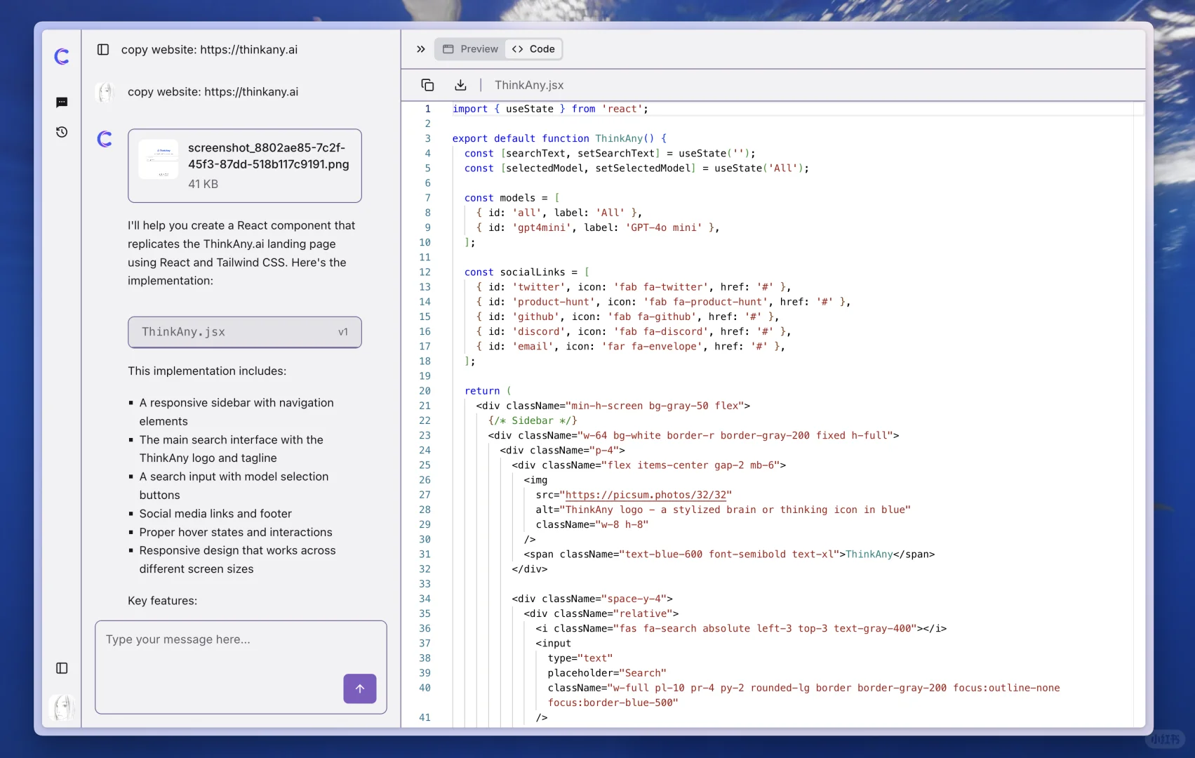 AI 生成代码实时预览方案