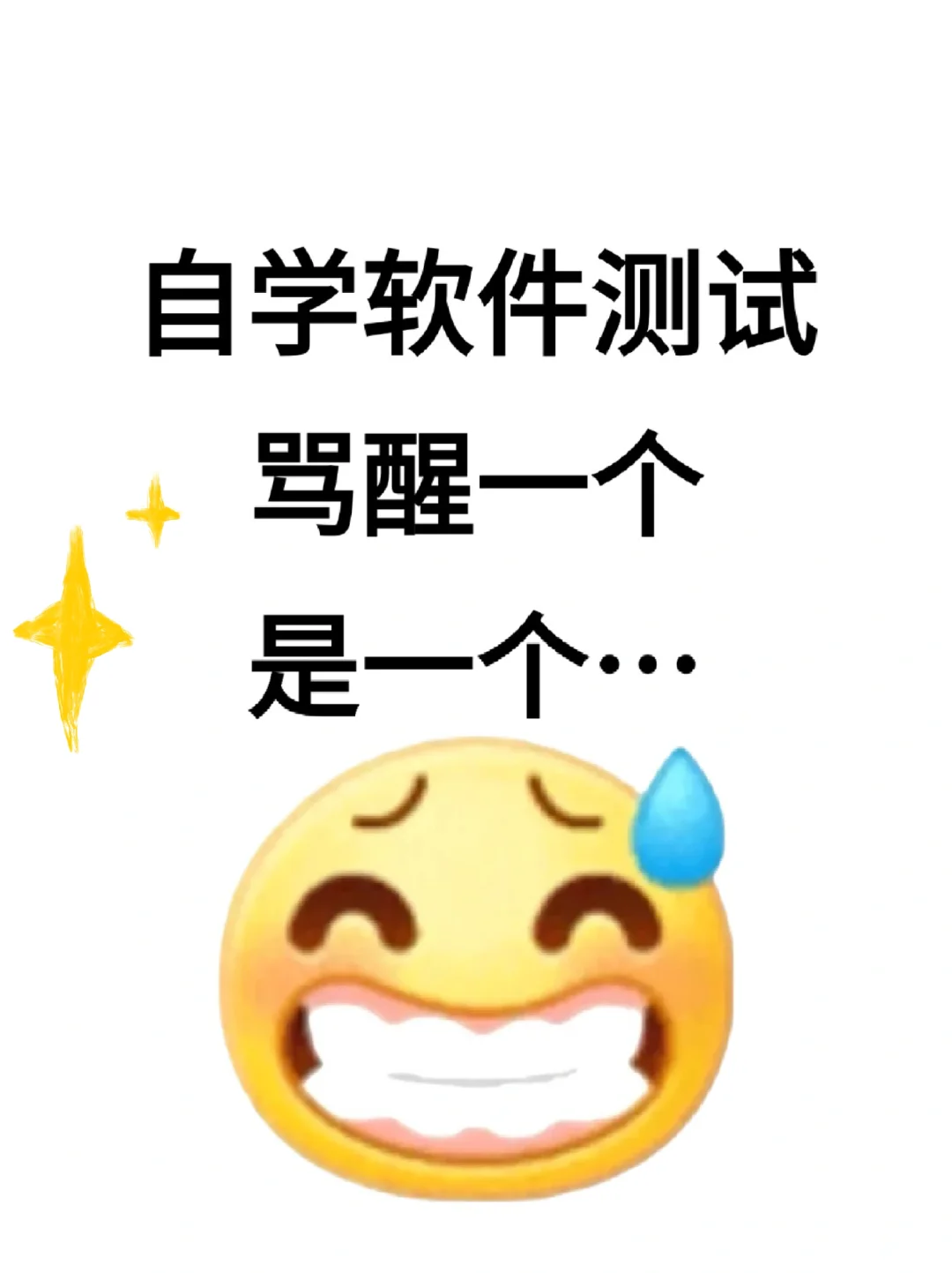 真的不想打击学软件测试的小朋友，我想说