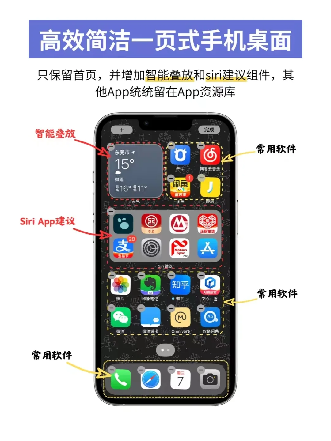 最人性化的iPhone桌面布局，首页干净多了！