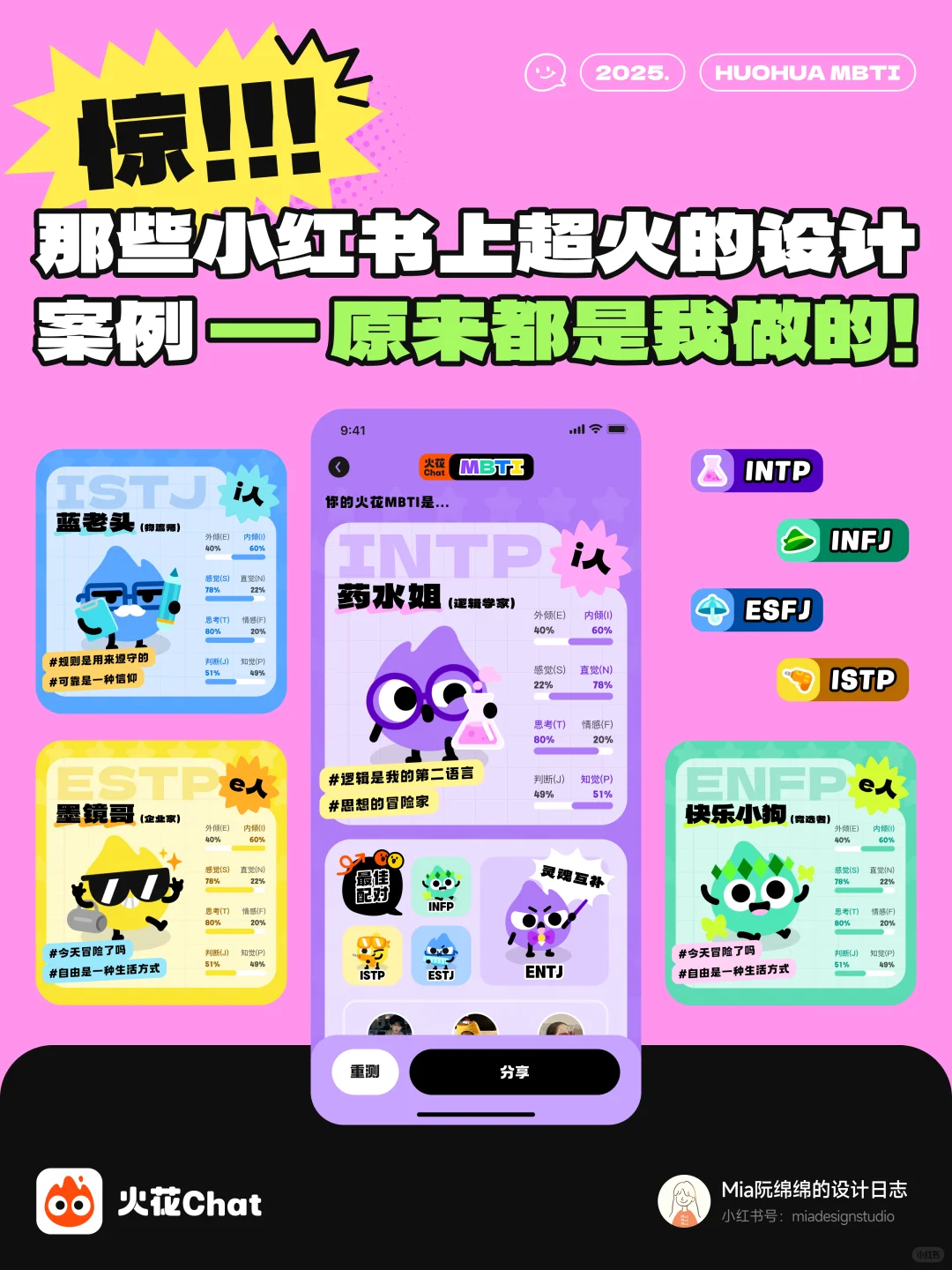 原创案例 | 火花App「MBTI测试」结果页设计