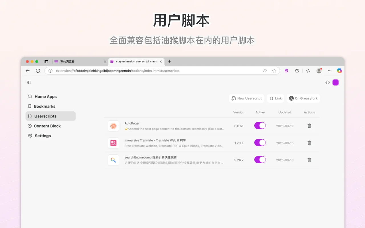 Stay上线桌面浏览器V3插件