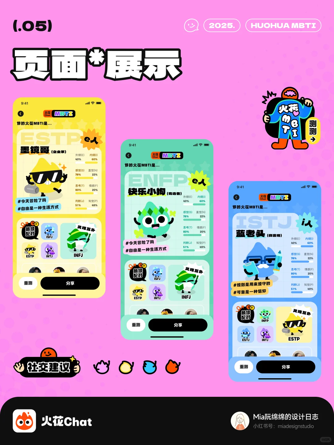 原创案例 | 火花App「MBTI测试」结果页设计
