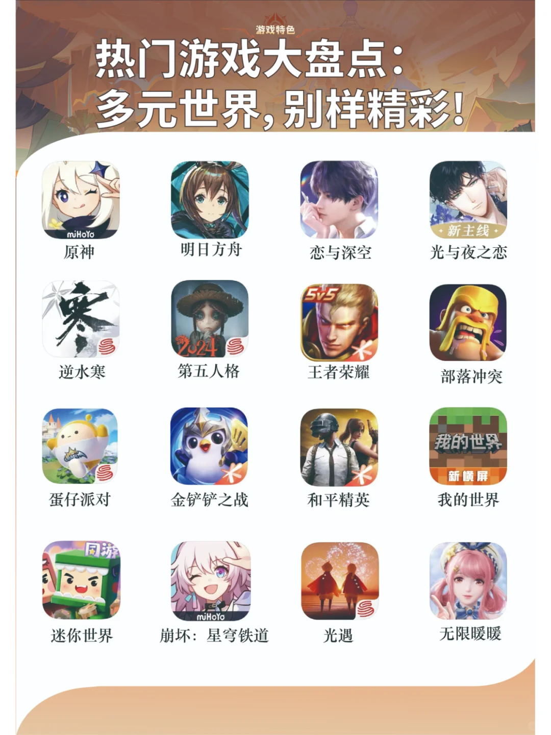 热门游戏大盘点：多元世界，别样精彩✨