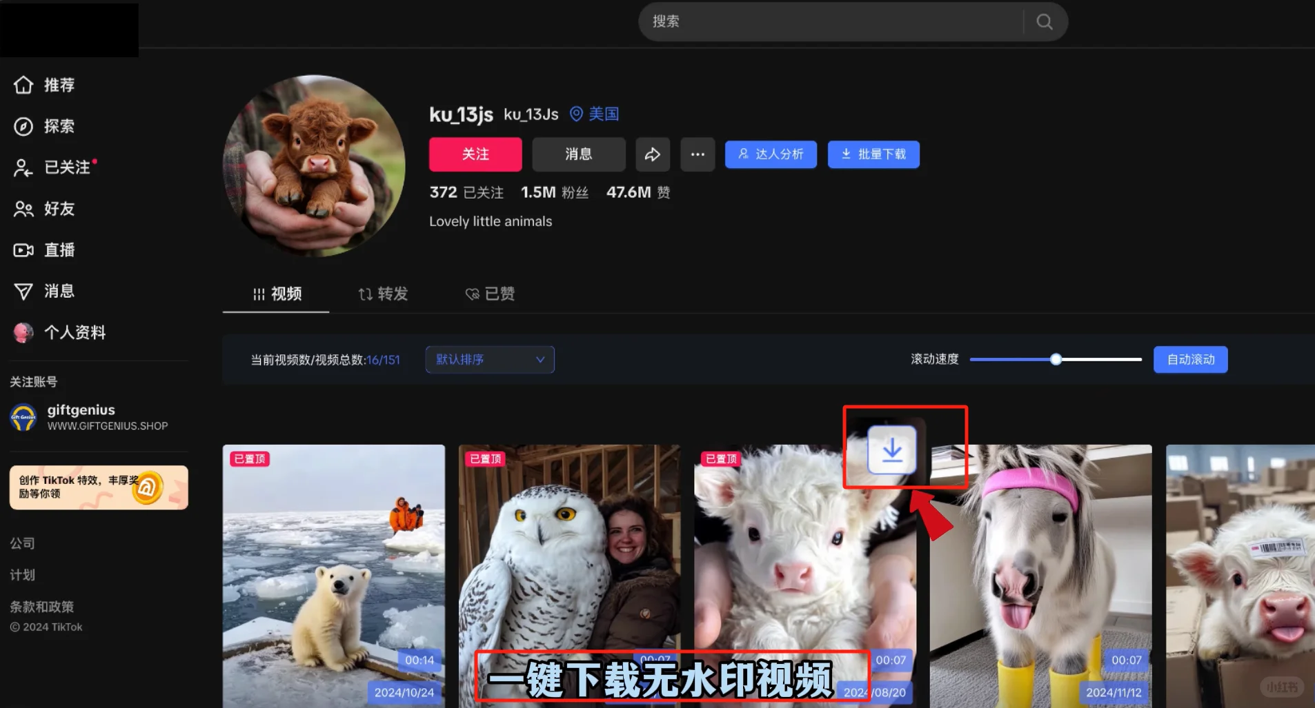 达人精灵插件简直就是为TikTok量身定做