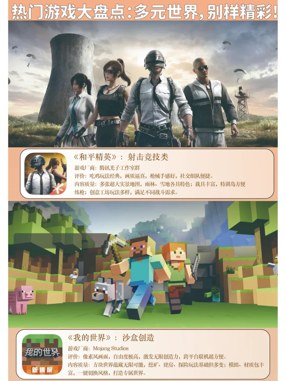 热门游戏大盘点：多元世界，别样精彩✨
