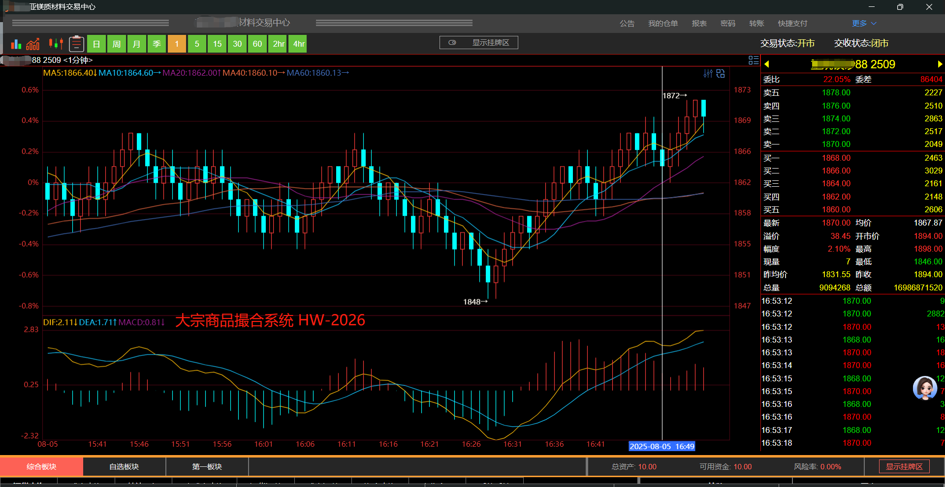 商品现货大宗交易系统VUE源码双向撮合制