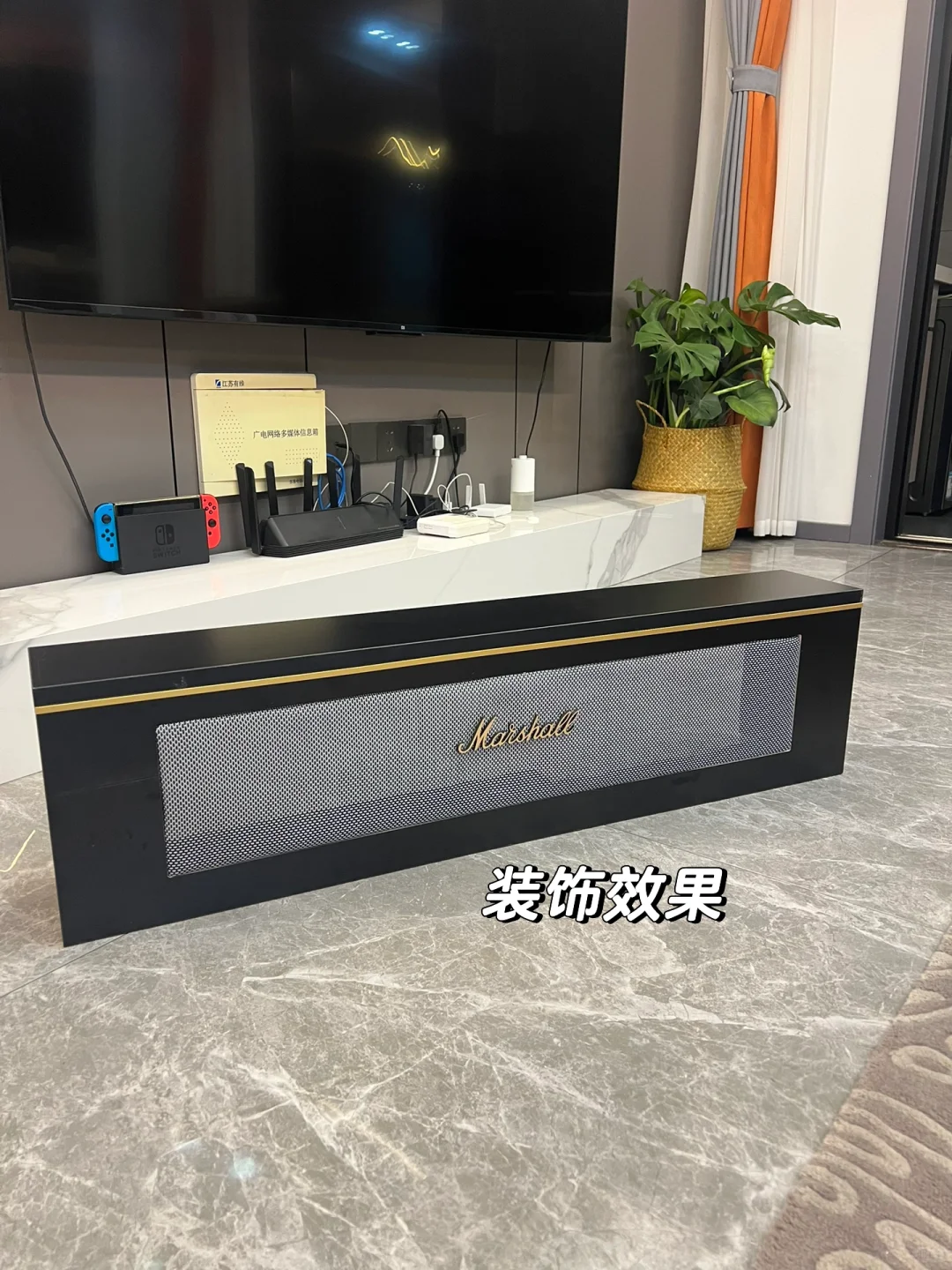 轻而易橘I50块让电视柜的插座路由器消失了