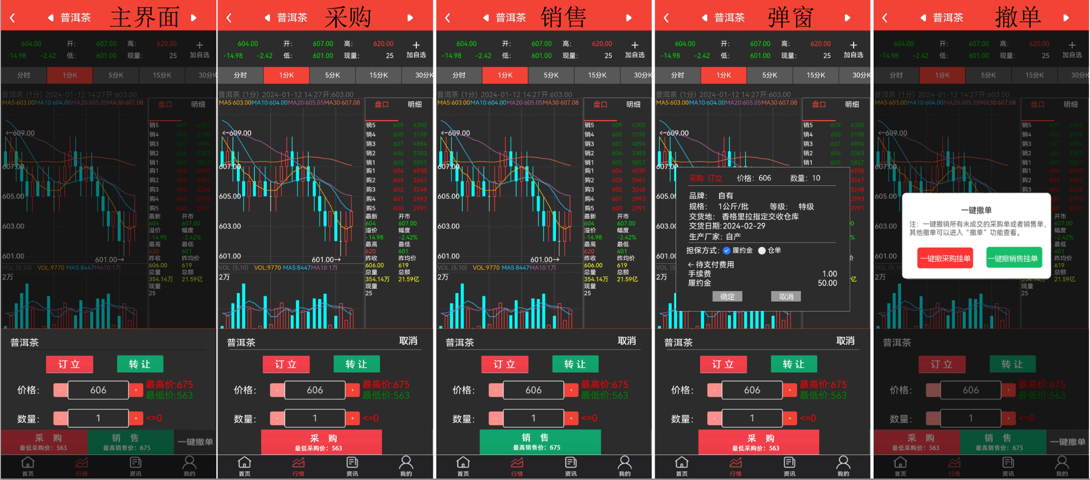商品现货大宗交易系统VUE源码双向撮合制