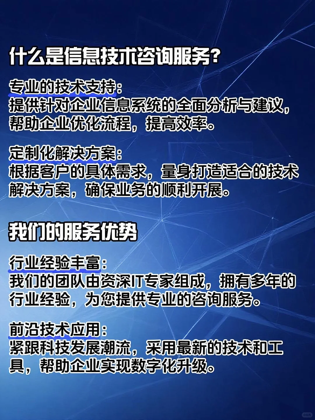 信息技术咨询服务