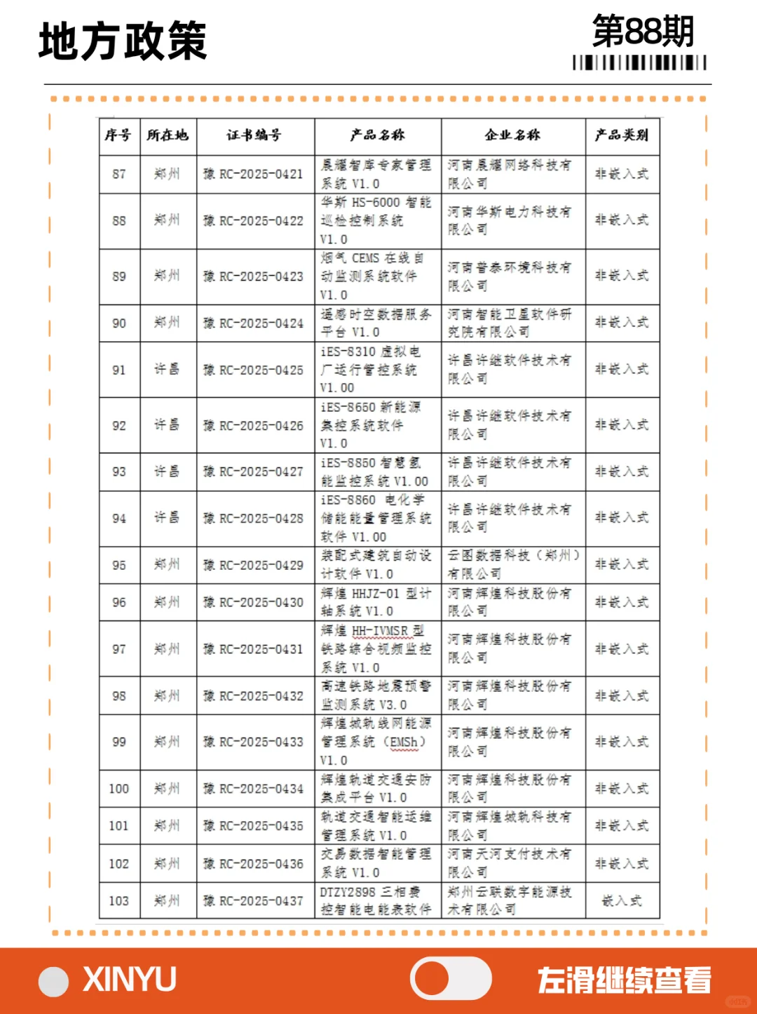河南省2025年第四批软件产品评估及分类名单