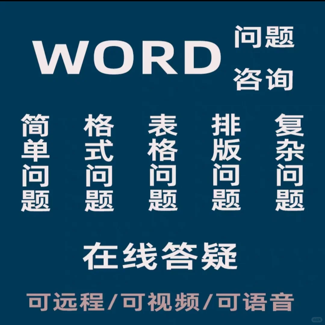 word格式排版问题解答远程技术指导