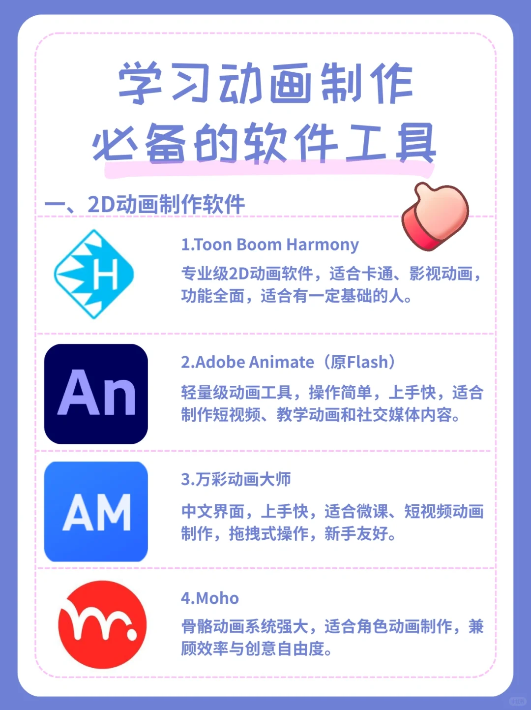 学习动画制作必备软件工具清单汇总❗️❗️