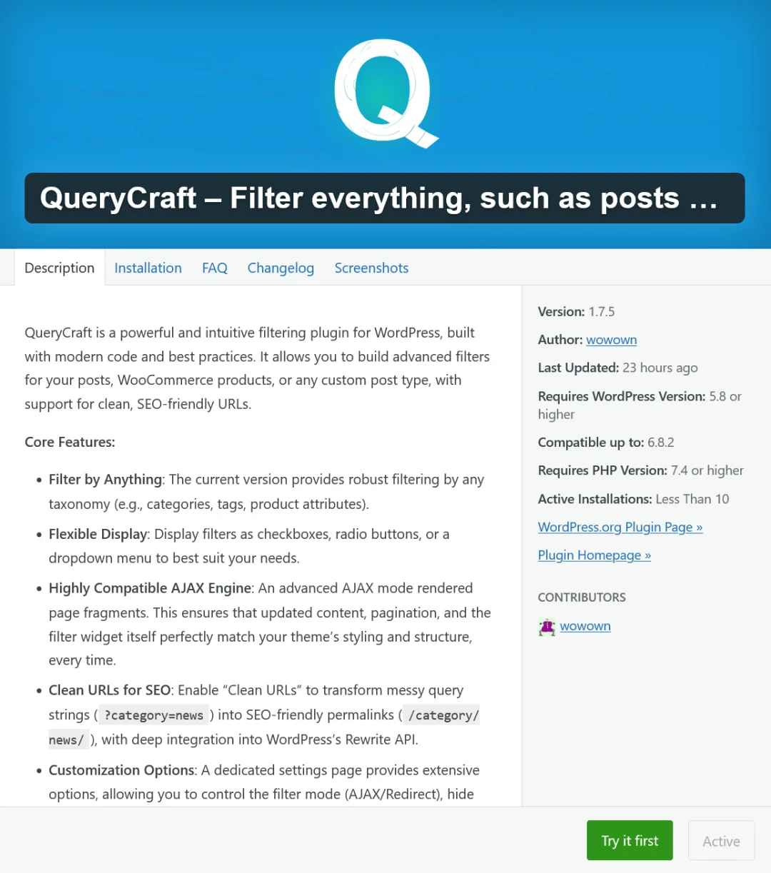 发布第四个WordPress插件