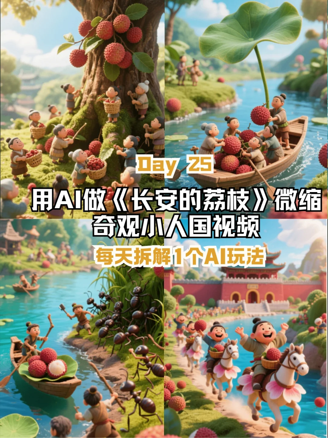 《长安的荔枝》微缩版来袭，4步轻松学会！