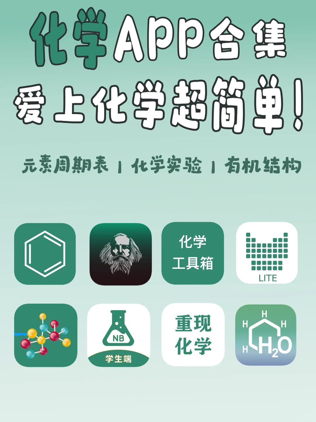 早知道这些app我的化学也不至于那么差❗️