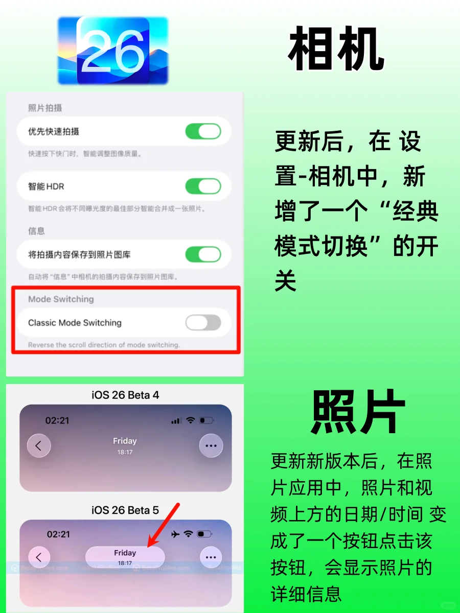 试试升级iOS 26新版本吧！🔥新增6个变化