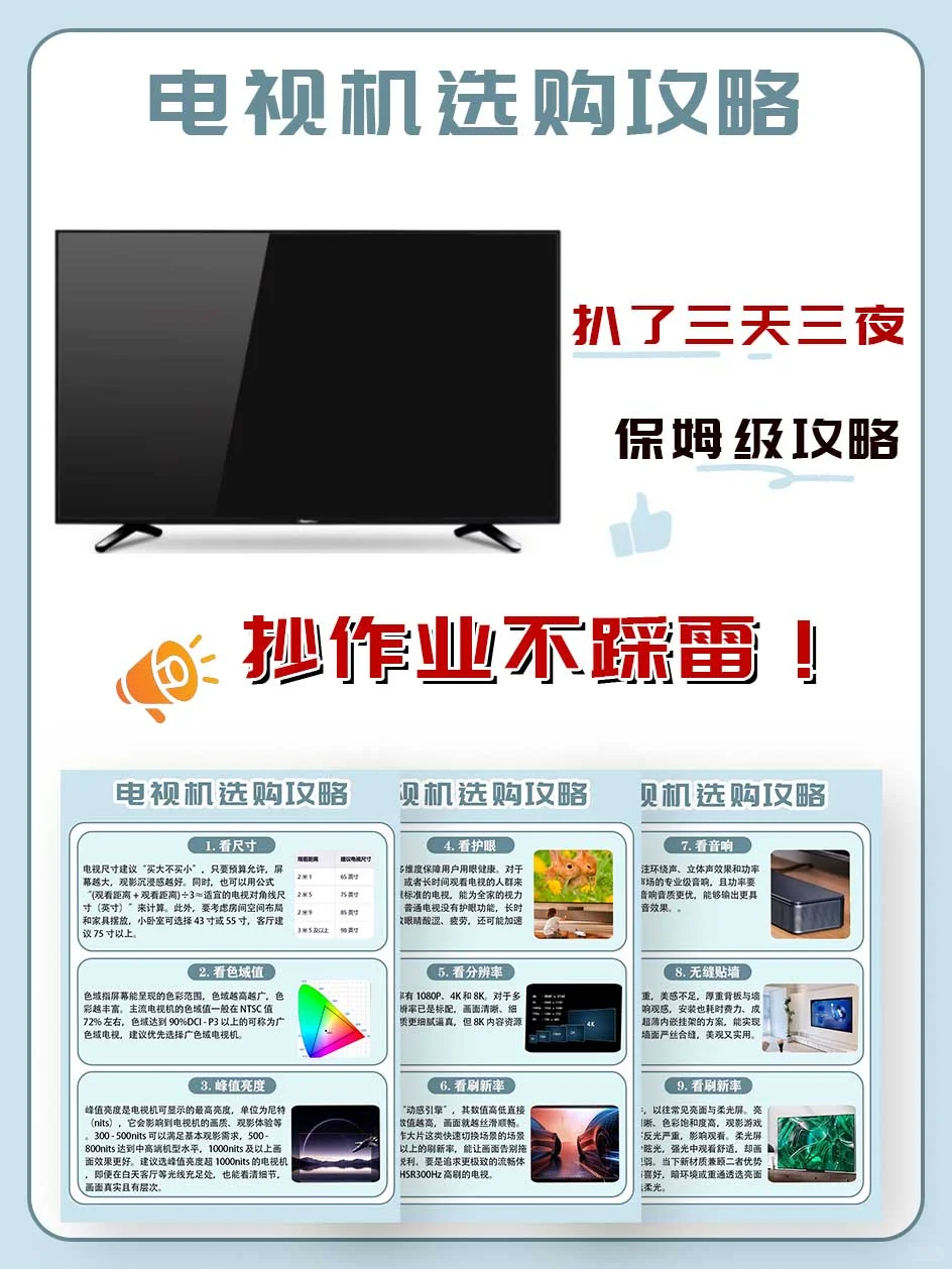 选购电视机不踩雷❗❗❗