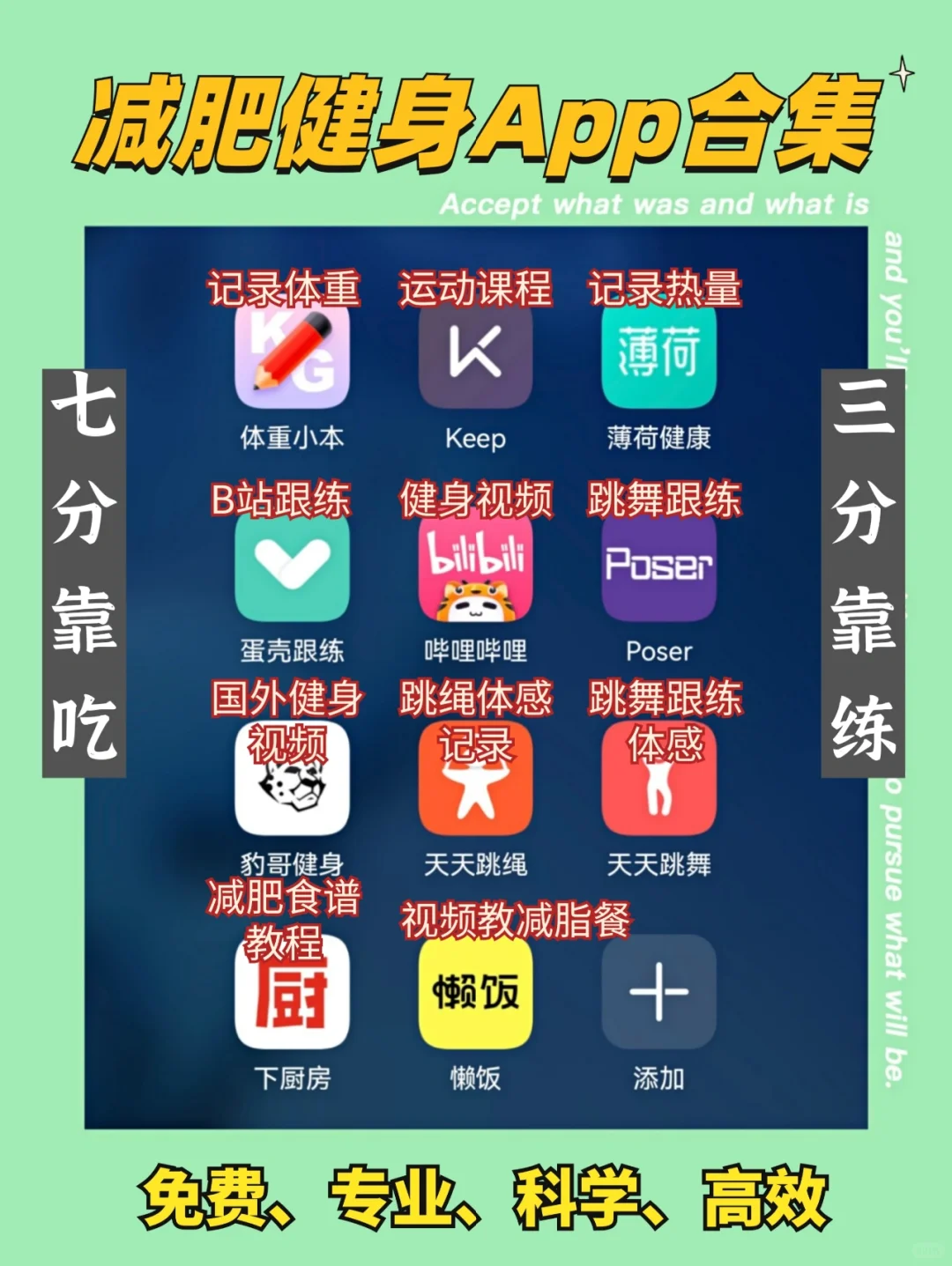 减肥健身必备App合集，全部免费！