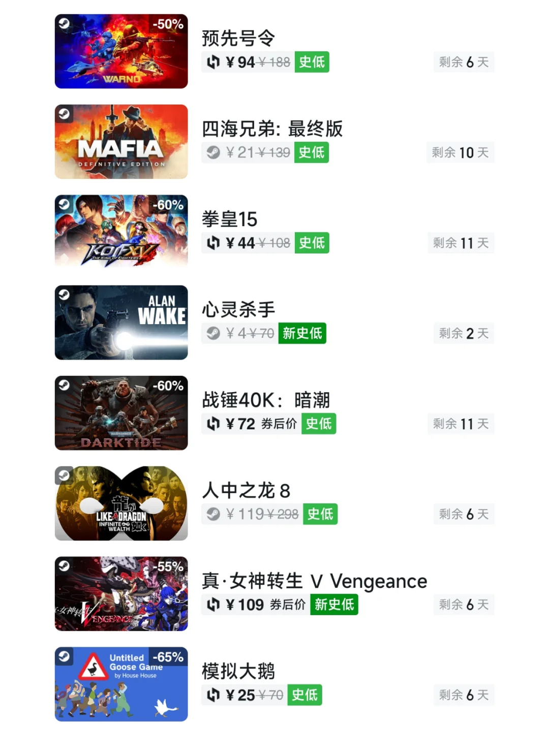 抓紧开机！8月29日Steam游戏史低汇总