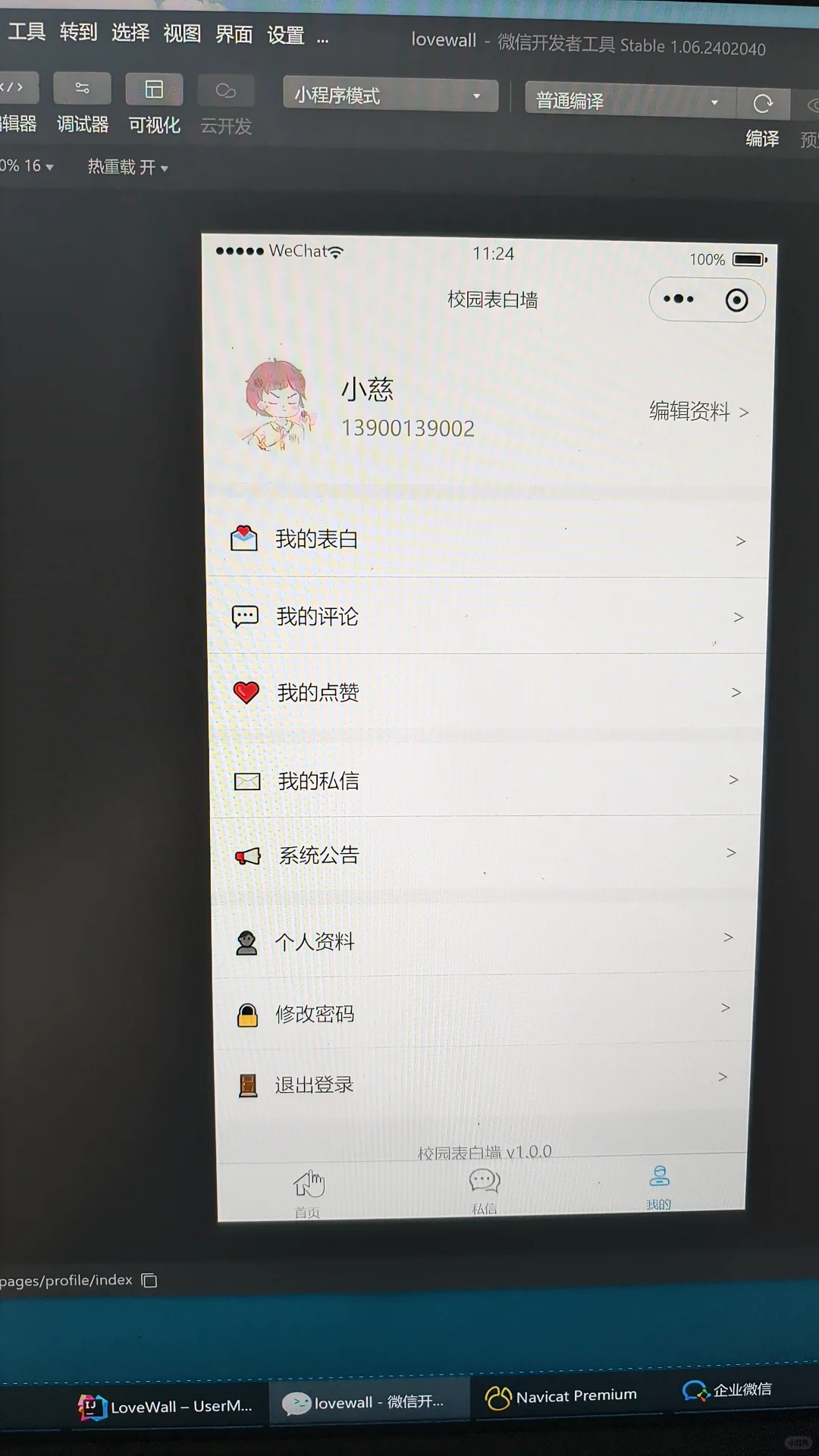 💰1200，制作了个小程序项目