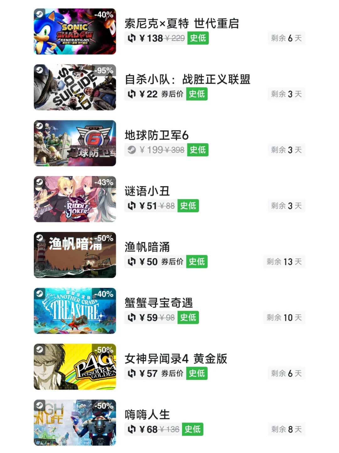 抓紧开机！8月29日Steam游戏史低汇总