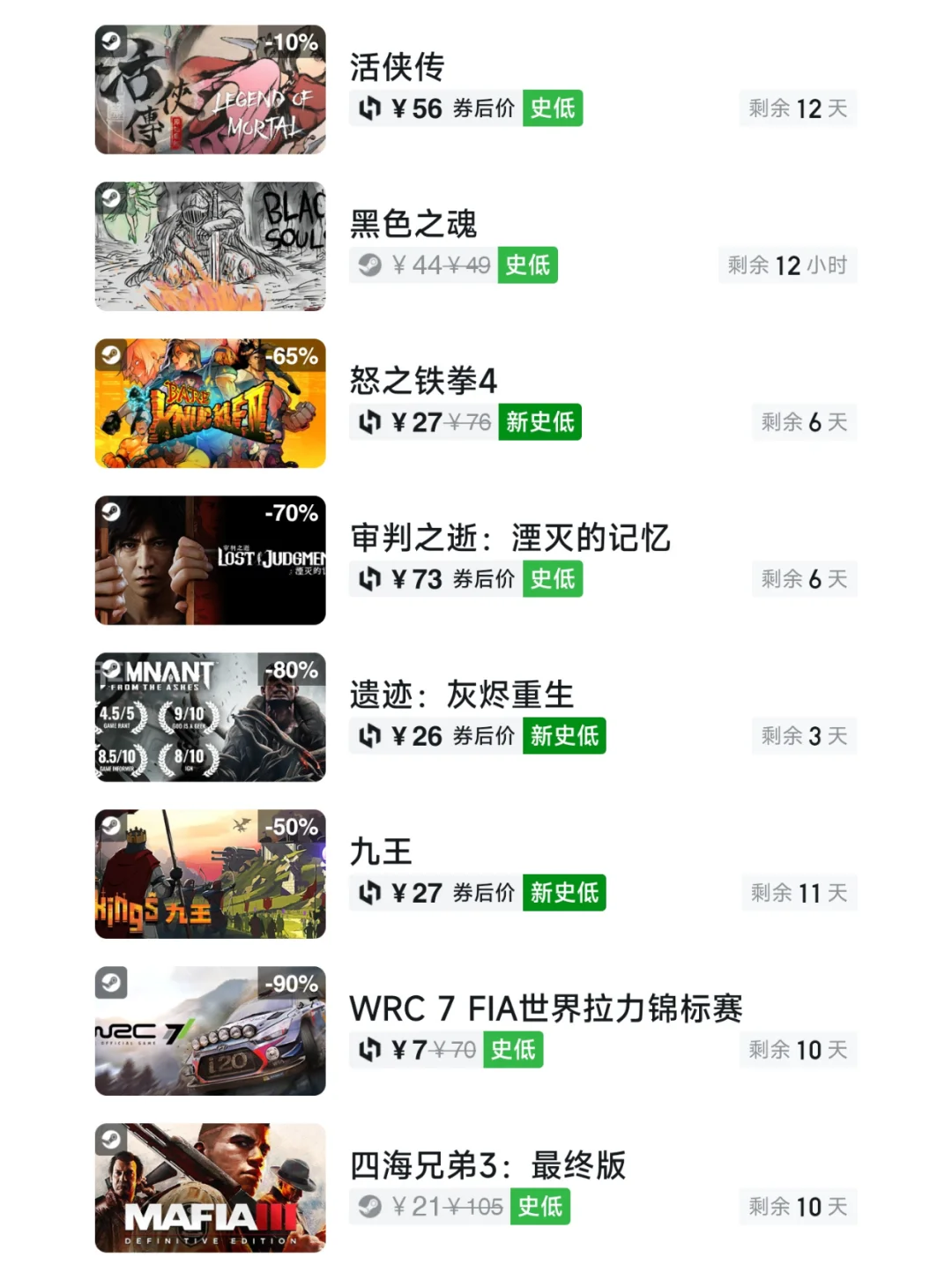 抓紧开机！8月29日Steam游戏史低汇总