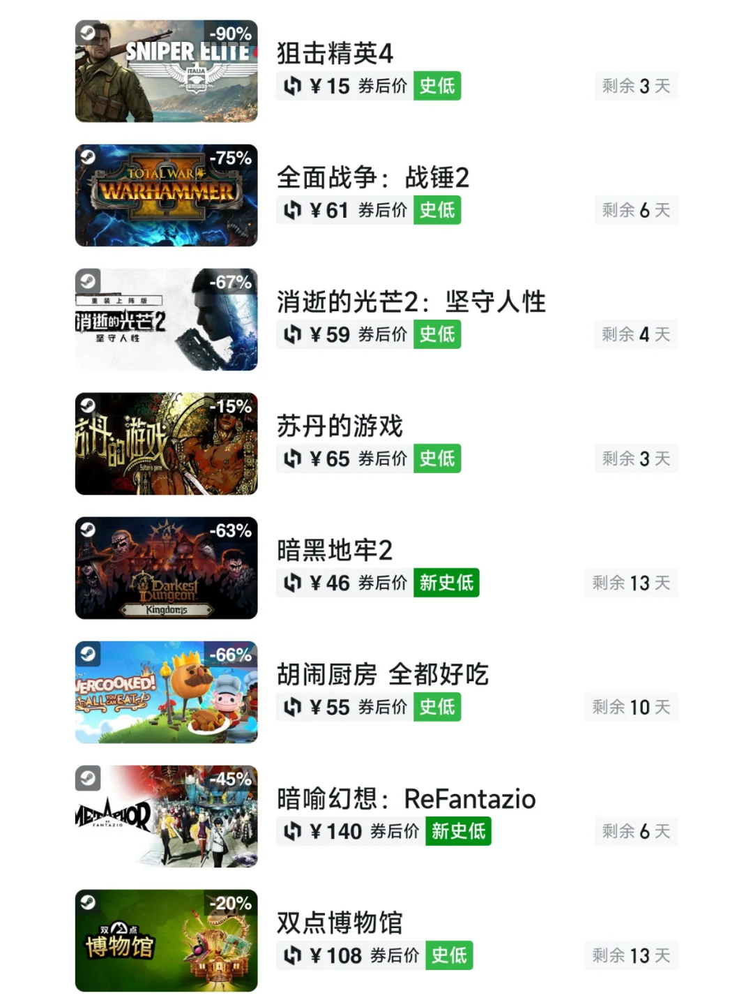 抓紧开机！8月29日Steam游戏史低汇总