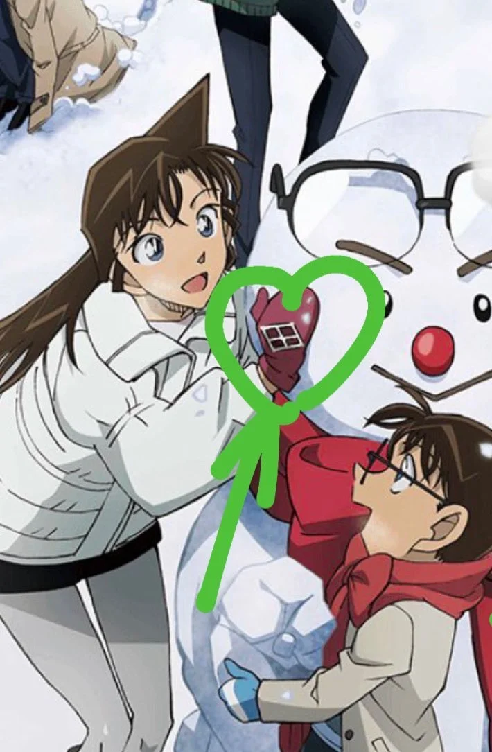 柯南M28海报细节！小兰戴的手套是新一送的