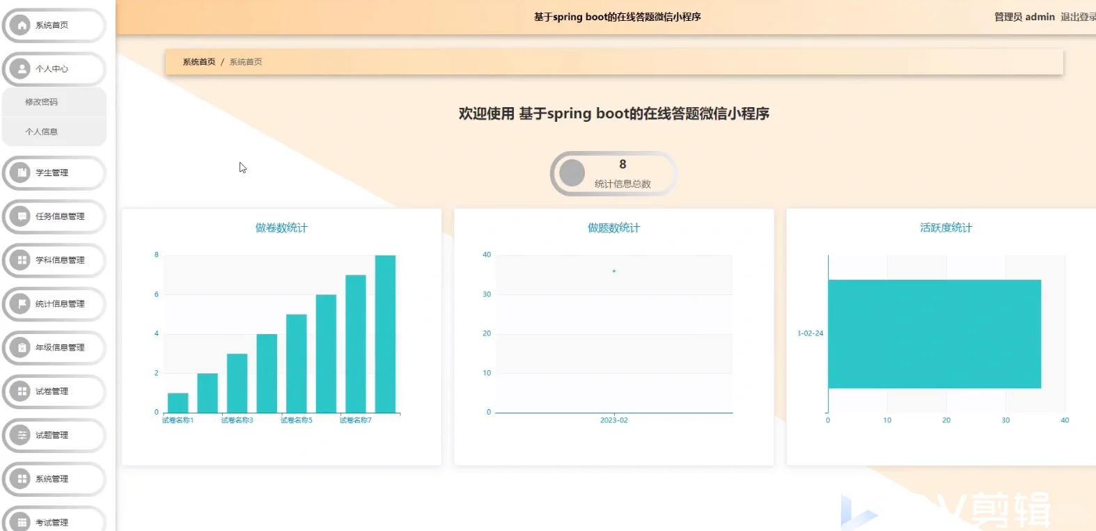 基于Java 答题微信小程序源码