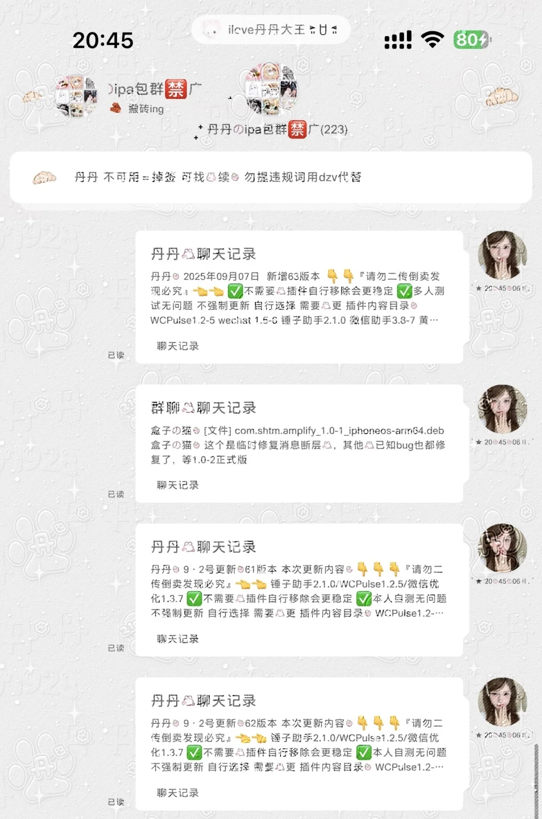 📢定制v更新包无偿分享，插件都是最新