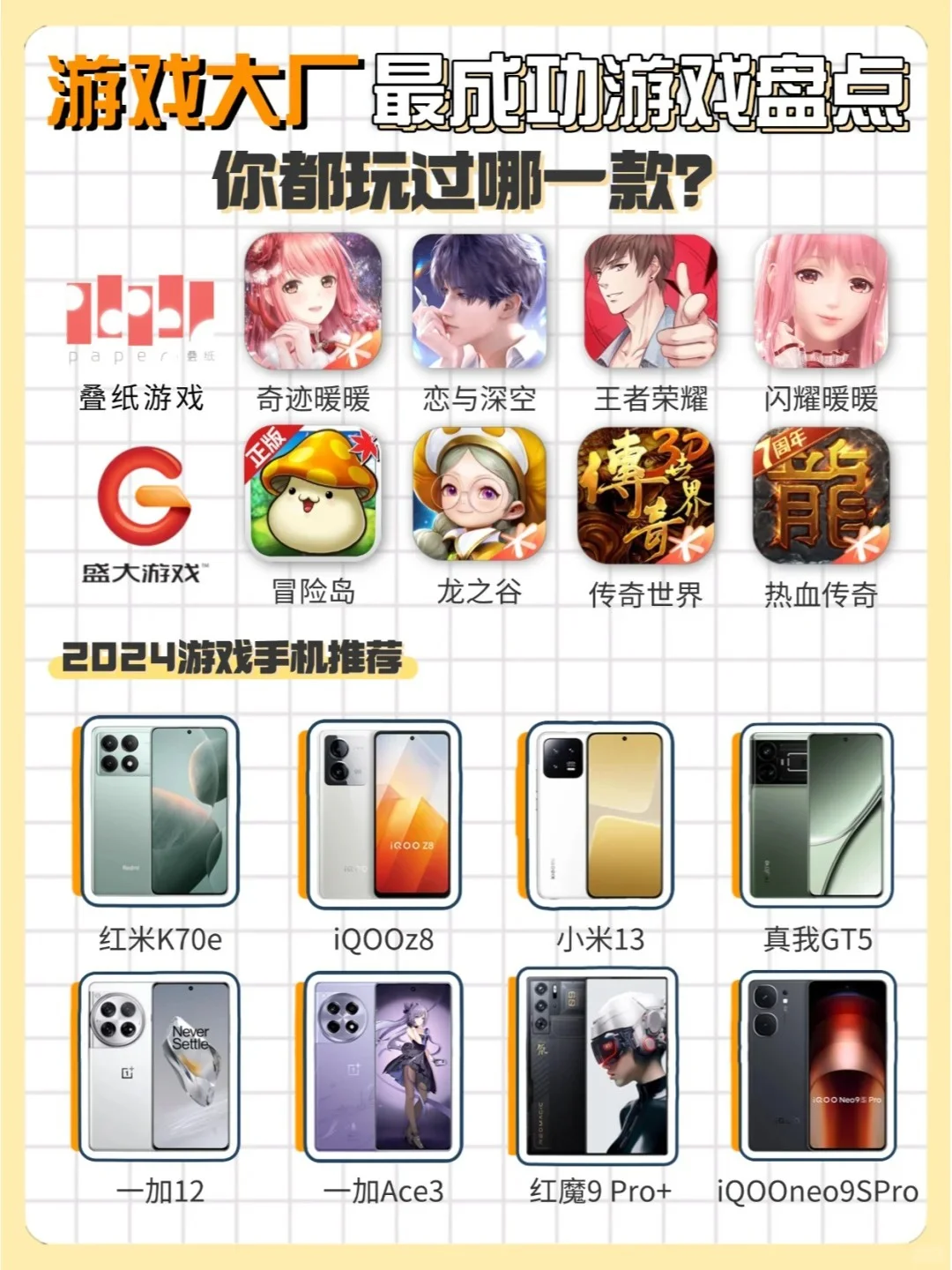 游戏党集合‼游戏大厂最成功游戏你玩过哪个